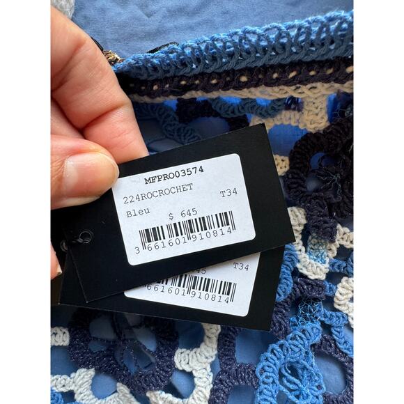 Maje Three-tone Crochet Dress - Picture 15 of 16